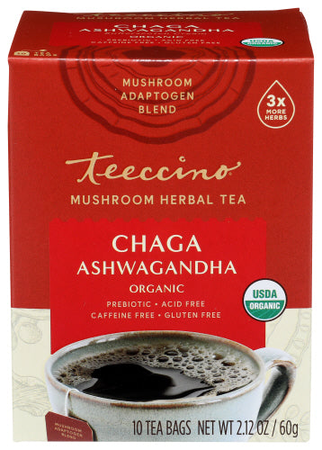 Tea Ashwagandha Mushroom - 10 BG (case of 6) Sale