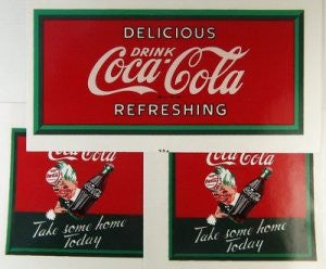 Buddy L Coca-Cola 3-Piece Decal Set For Sale