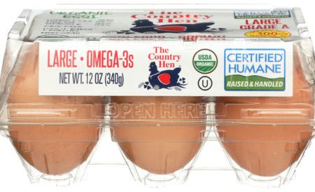 Eggs 3Lg Omga Gradea Org - 0.5 DZ (case of 18) Hot on Sale