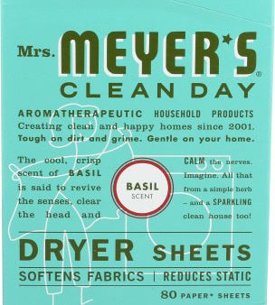 Dryer Sheet Basil - 80 PC (case of 12) For Discount