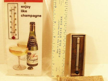 Advertising lot thermometers & ruler bank & champagne Online Hot Sale