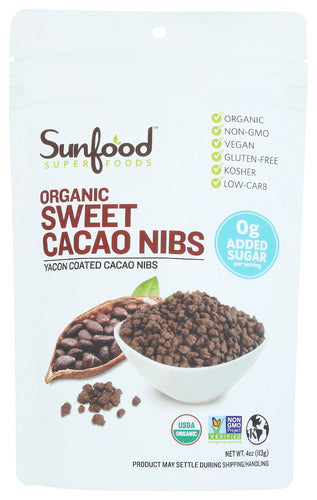 Cacao Nibs Sweetened - 4 OZ (case of 1) Discount