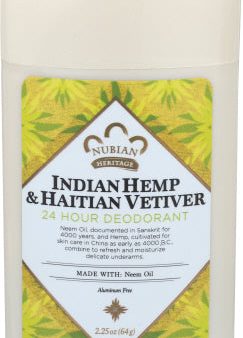 Deodorant Ind Hemp Vetivr - 2.25 OZ (case of 3) Online Hot Sale