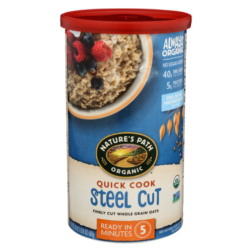 Oatmeal Steel Cut Qck Cook Org - 24 OZ (case of 6) Fashion