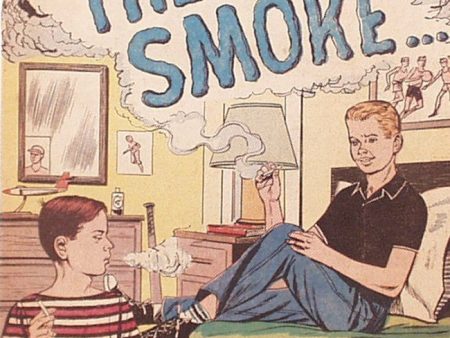 1965 American Cancer Society comic showing kids smoking Online Sale