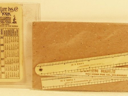 Advertising Celluloid Calendar & Ruler calendar is dated 1900 For Sale