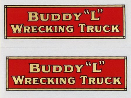 Buddy L Wrecking Truck Decal Set Supply