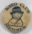 Kayo Club Member Celluloid Button 1930s Kayo Chocolate Fashion