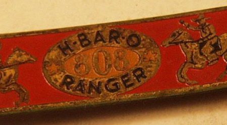 Bobby Benson H-Bar-O Ranger Enameled Brass Tie Clip Online Hot Sale