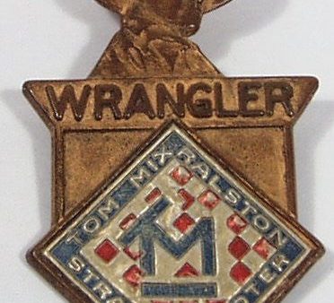 1938 Tom Mix Wrangler Brass Badge Premium on Sale