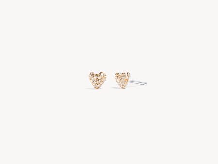 Mini Sparkle Heart Stud Earrings Sale