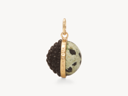 Duo Dalmatian Jasper & Black Sparkle Charm Sale