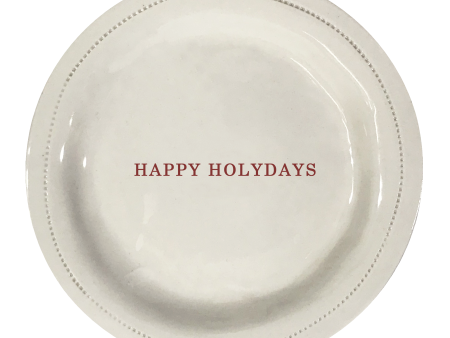 Happy Holidays.-Porcelain Round Hot on Sale