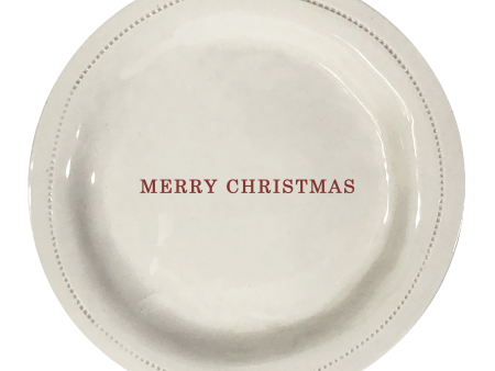 Merry Christmas-  6  Porcelain Round Dish Sale