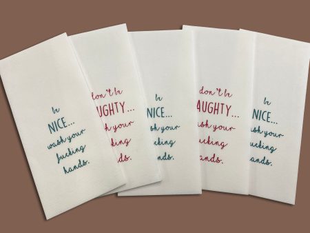 Be Nice Don t Be Naughty. - Disposable Guest Towels Online Sale