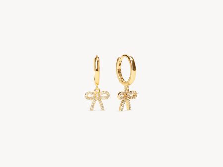 Baby Bow Hoop Earrings Fashion