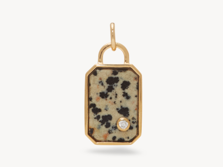 Dalmatian Jasper Tag Charm Online Hot Sale