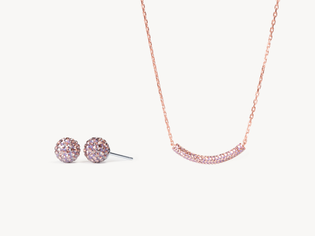 Sparkle Bar Necklace & Small Sparkle Ball™ Stud Set Online