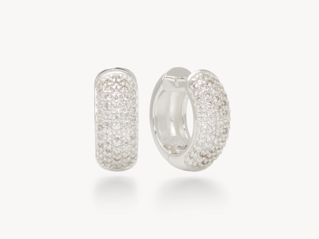 Puff Pavé Reversible Hoop Earrings Online now