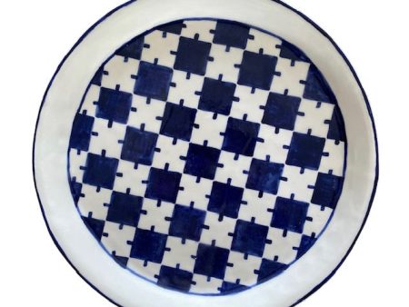 Copy of Unique Hand Painted Platter (squares on round) Online