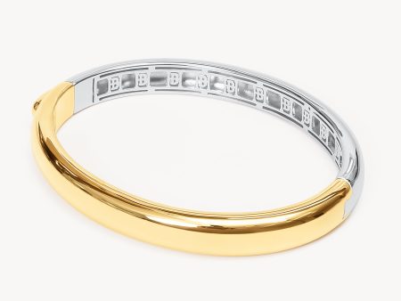 Two-Tone Bangle Bracelet For Sale