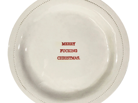 Merry Fucking Christmas.-  6  Porcelain Round Dish on Sale