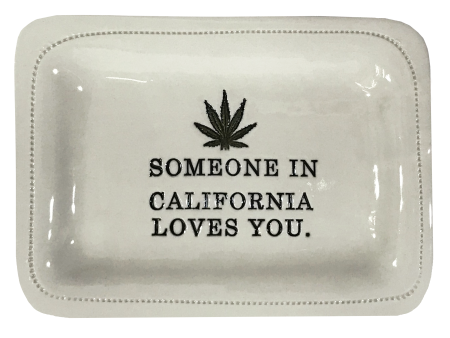 CUSTOM - Someone In California Loves You.- 4x6 Porcelain Dish Hot on Sale