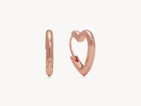 Heart Huggie Hoop Earrings Cheap