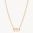 Figaro Charm Chain Necklace — Gold on Sale