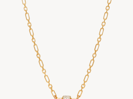 Figaro Charm Chain Necklace — Gold on Sale