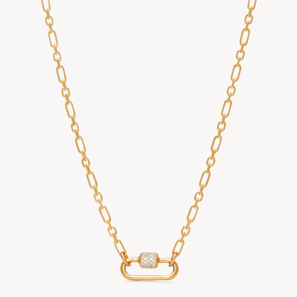 Figaro Charm Chain Necklace — Gold on Sale