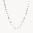 Clip Charm Chain Necklace — Silver For Sale