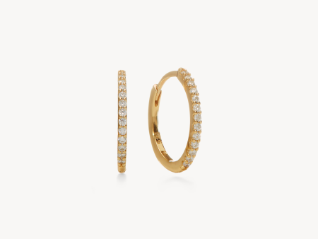 Small Pavé Hoop Earrings For Cheap