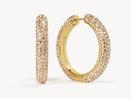 Large Sparkle Hoop Earrings Online now