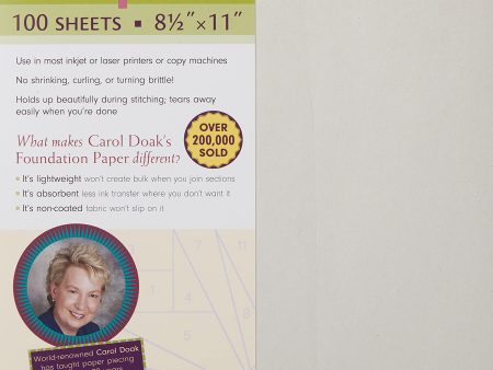 Carol Doak Foundation Piecing Paper Online Hot Sale